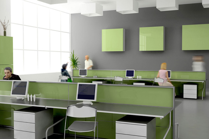 the modern office interior