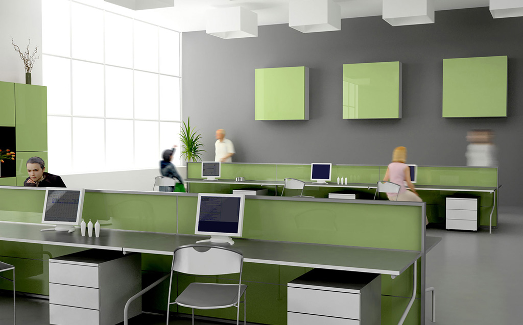 the modern office interior